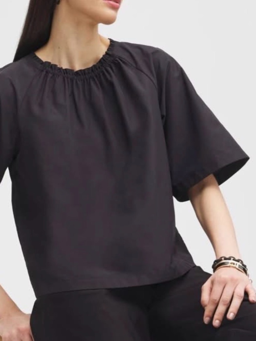 78. NWT WOMENS CHICO’S BLACK LABEL 2/L DETAIL TOP